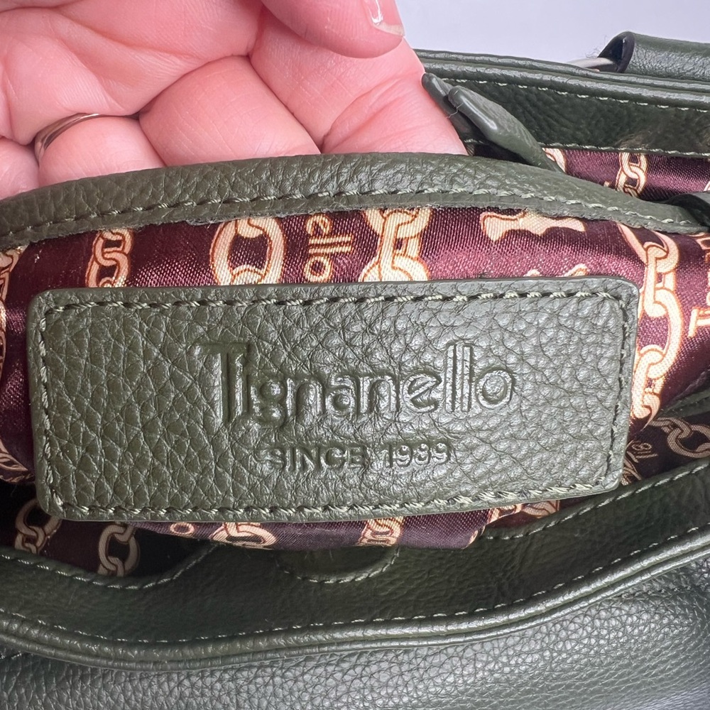 Tignanello Green Leather Tote Bag - Picture 6 of 14